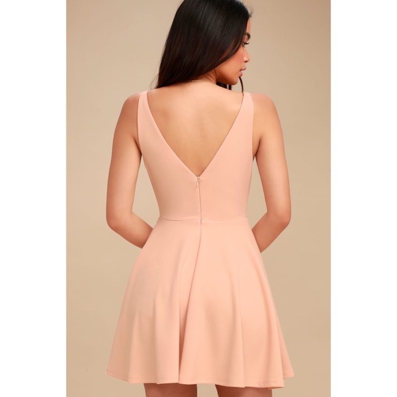 Lulus “Hometown Love” Vneck Formal Skater Dress - Picture 4 of 15